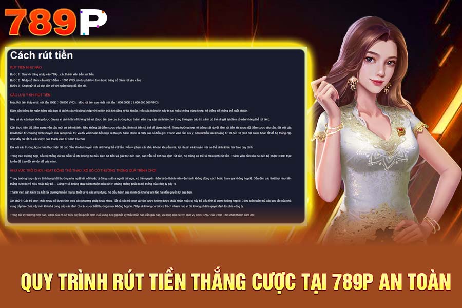 Quy Trình Rút Tiền Thắng Cược Tại 789P An Toàn
